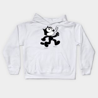 felix the cat walking Kids Hoodie